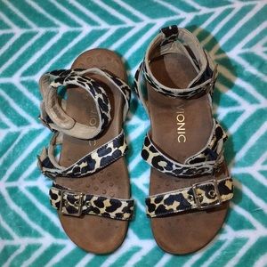 Animal print sandals